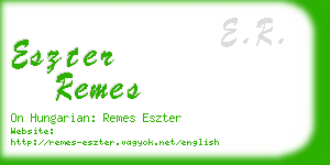 eszter remes business card